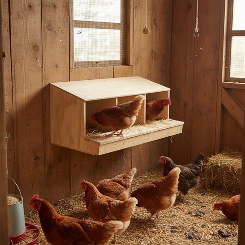 Nido triplo per - , galline